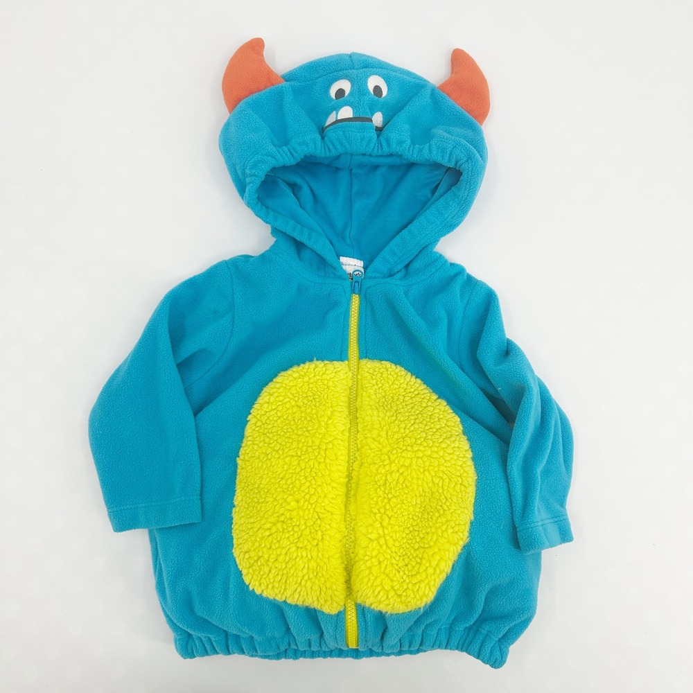 Carters Baby Monster Hooded Fleece Halloween Costume Zip Up Jacket Size‎ 12M